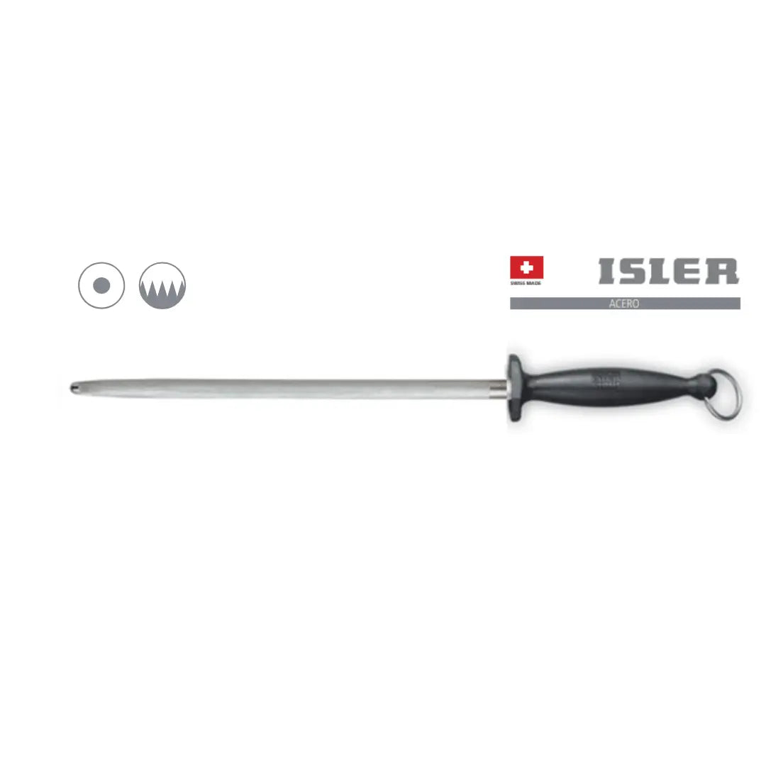 Chaira afilado Isler ChefCut 9805 - 31 cm Redonda Estriado Grueso