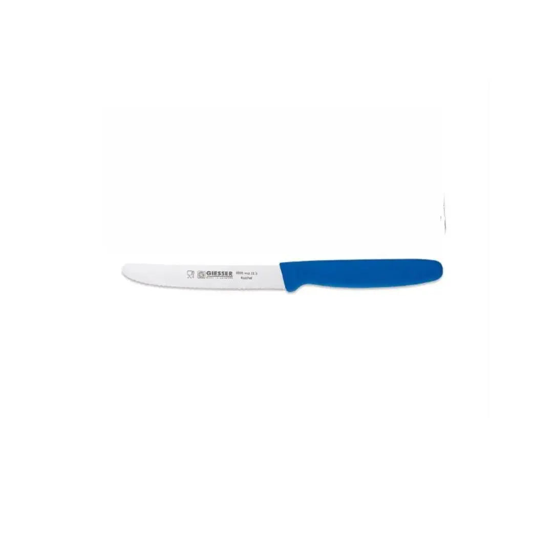 Cuchillo de mesa Giesser 8365 WSP azul con hoja dentada de 11 cm