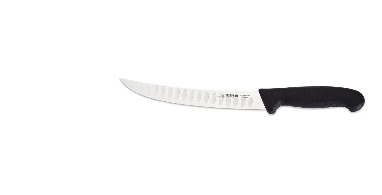 cuchillo curvo pescado giesser negro 2005 20cm alveolos
