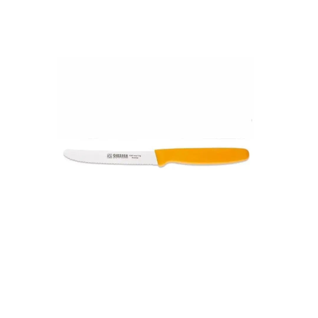 Cuchillo de mesa Giesser 8365 WSP amarillo con hoja dentada de 11 cm