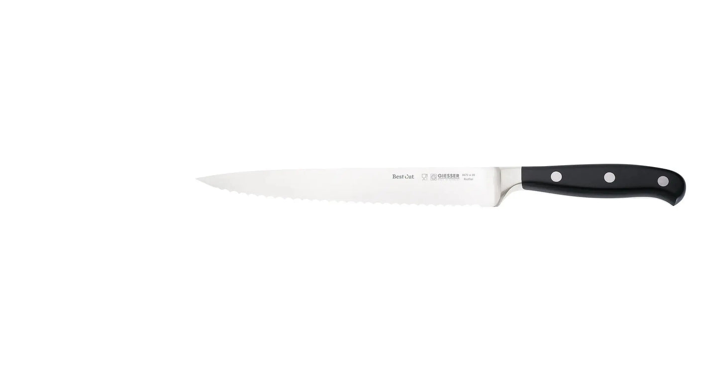 cuchillo trinchar giesser forja negro 8270 w 25cm