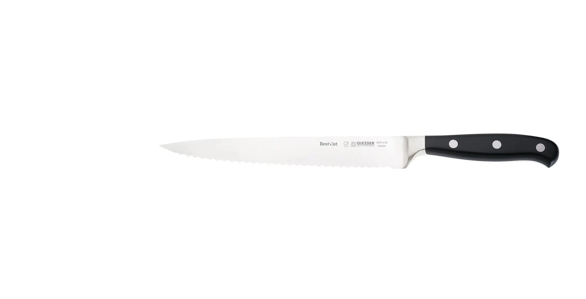 cuchillo trinchar giesser forja negro 8270 w 25cm